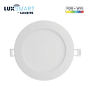 Luxrite LR22740 4" 10.5W LED Round Recessed Slim Wafer Selectable RGBW