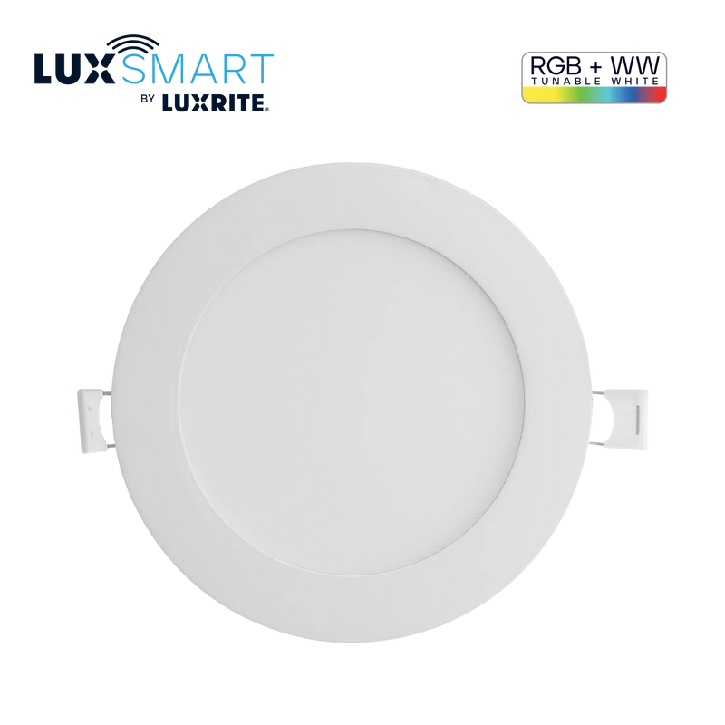 Luxrite LR22740 4" 10.5W LED Round Recessed Slim Wafer Selectable RGBW