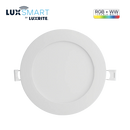 Luxrite LR22745 6" 13W LED Round Recessed Slim Wafer Selectable RGBW
