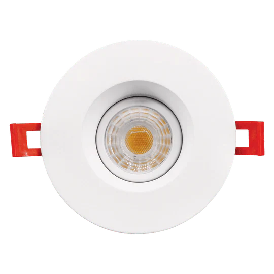 Luxrite LR23268 3" 8W LED Regress Spotlight Gimbal Round Selectable CCT