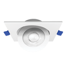 Luxrite LR23335 4" 10W Recessed Square Floating Gimbal Selectable CCT