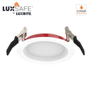 Luxrite LR23491 4" 10W LED Fire Rated Baffle Wafer Selectable CCT