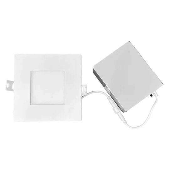 Luxrite LR23743 4" 12W LED Square Recessed Slim Wafer Selectable CCT Hi Output