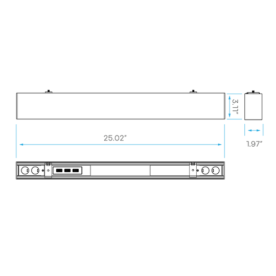 Luxrite LR42605 2FT 25W Architectural Linear Selectable CCT/Wattage