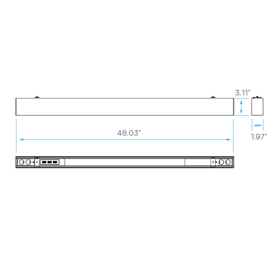 Luxrite LR42610 4FT 50W Architectural Linear Selectable CCT/Wattage