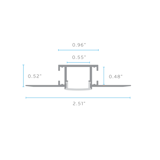 Luxrite LR43090 Recessed LED Tape Mud In Channels .55"