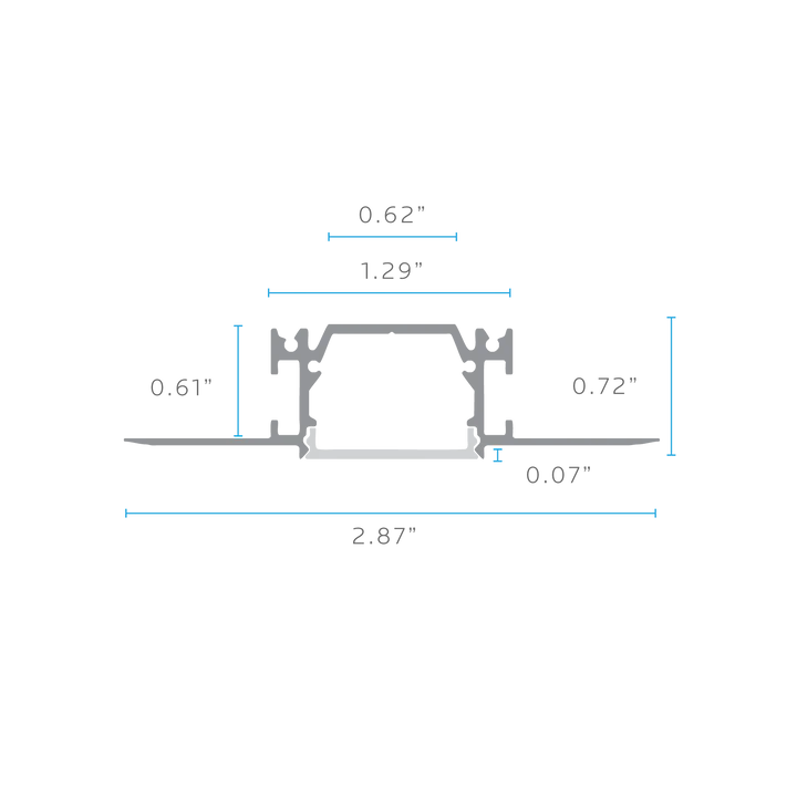 Luxrite LR43110 Recessed LED Tape Mud In Channels .62"