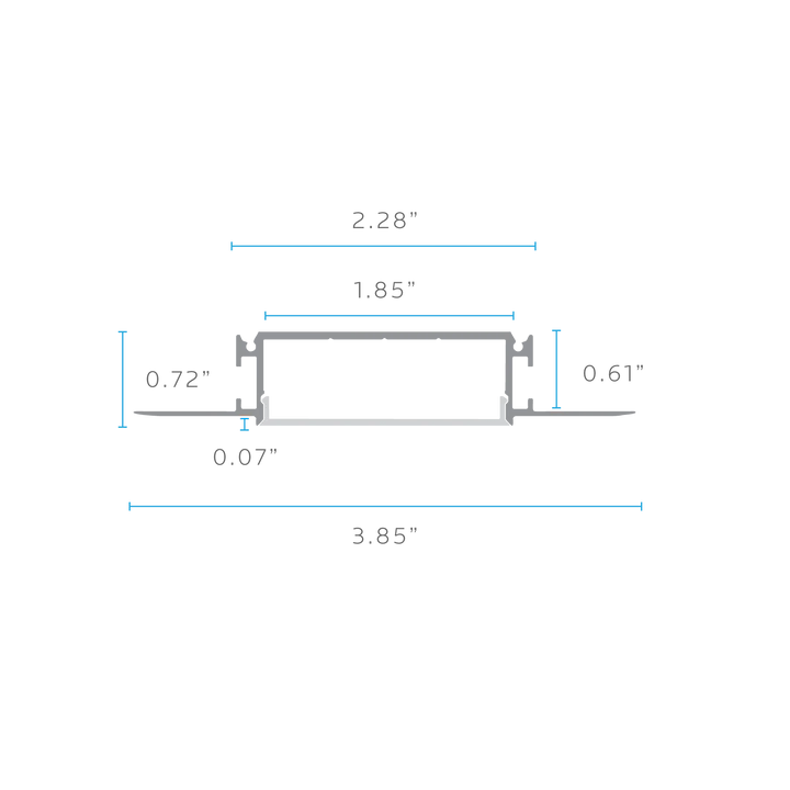 Luxrite LR43120 Recessed LED Tape Mud In Channels 1.85"