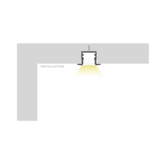 Luxrite LR43150 Recessed Mount LED Tape Channels .48"