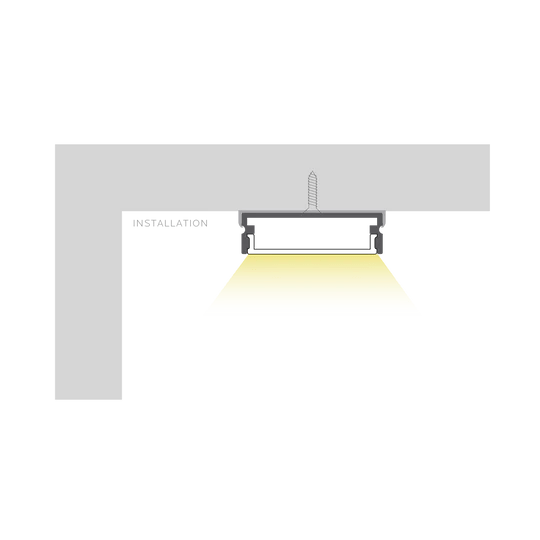 Luxrite LR43210 Wide Surface Mount LED Tape Channels 1.08"