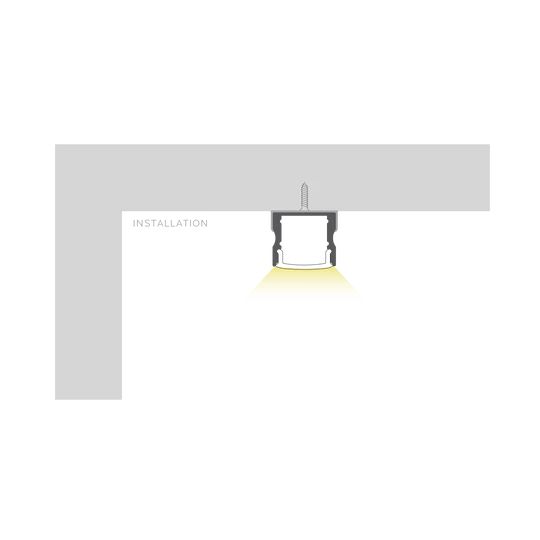 Luxrite LR43220 Mini Deep Surface Mount LED Tape Channels .48"