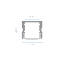 Luxrite LR43220 Mini Deep Surface Mount LED Tape Channels .48"