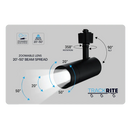 Luxrite LR43870 10W 2" Zoomable H-Track Head Selectable CCT