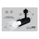 Luxrite LR43875 30W 3" Zoomable H-Track Head Selectable CCT