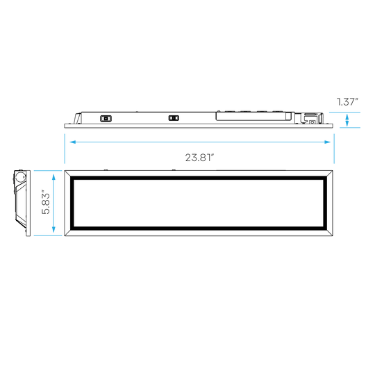 Luxrite Montauk LR24281 6" X 2' Linear Backlit Panel Selectable CCT/Wattage