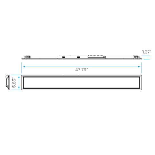 Luxrite Montauk LR24283 6" X 4' Linear Backlit Panel Selectable CCT/Wattage