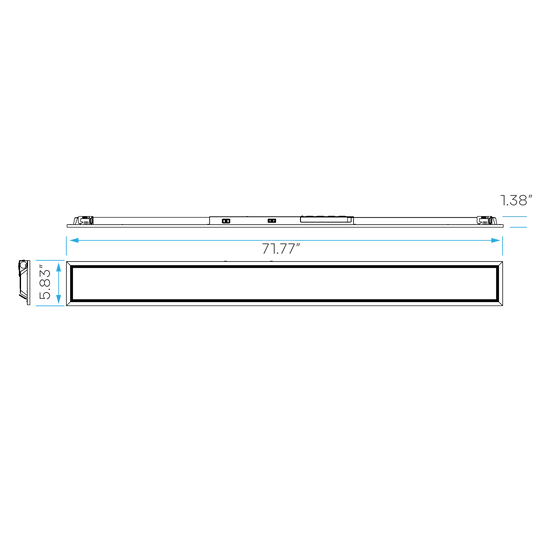 Luxrite Montauk LR24284 6" X 6' Linear Backlit Panel Selectable CCT/Wattage