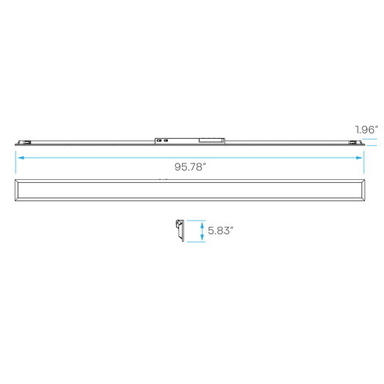 Luxrite Montauk LR24285 6" X 8' Linear Backlit Panel Selectable CCT/Wattage