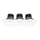 Luxrite Omni LR32194 4" 45W LED Recessed 3 Head Gimbal Selectable CCT