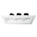 Luxrite Omni LR32204 4" 45W LED Trimless 3 Head Gimbal Selectable CCT