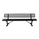 8FT Heavy-Duty Steel Bench With Backrest And Thermoplastic Coating (SAK23567)