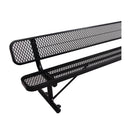 8FT Heavy-Duty Steel Bench With Backrest And Thermoplastic Coating (SAK23567)