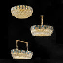 GobekUsa Dimmable LED Sea Shell Crystal Chandelier Luminaire for Living Room