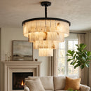 Luxurious Cascading Snow Plaster Chandelier