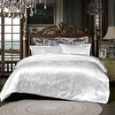GobekUsa Jacquard Satin Luxury Bedding Set - Queen Size Luxe Duvet Cover Set