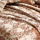 GobekUsa Jacquard Satin Luxury Bedding Set - Queen Size Luxe Duvet Cover Set