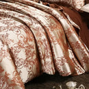 GobekUsa Jacquard Satin Luxury Bedding Set - Queen Size Luxe Duvet Cover Set