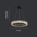 GobekUsa Crystal Gold Ring LED Chandelier for Home Decoration Luxurious Living Room Dining Bedroom