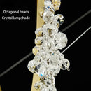 GobekUsa Crystal Gold Ring LED Chandelier for Home Decoration Luxurious Living Room Dining Bedroom