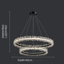 GobekUsa Crystal Gold Ring LED Chandelier for Home Decoration Luxurious Living Room Dining Bedroom