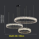 GobekUsa Crystal Gold Ring LED Chandelier for Home Decoration Luxurious Living Room Dining Bedroom
