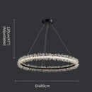 GobekUsa Crystal Gold Ring LED Chandelier for Home Decoration Luxurious Living Room Dining Bedroom