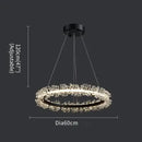 GobekUsa Crystal Gold Ring LED Chandelier for Home Decoration Luxurious Living Room Dining Bedroom