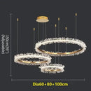 GobekUsa Crystal Gold Ring LED Chandelier for Home Decoration Luxurious Living Room Dining Bedroom