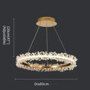 GobekUsa Crystal Gold Ring LED Chandelier for Home Decoration Luxurious Living Room Dining Bedroom