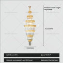 GobekUsa Crystal Staircase Chandelier: Luxurious European Style for Villa Living