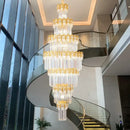 GobekUsa Crystal Staircase Chandelier: Luxurious European Style for Villa Living