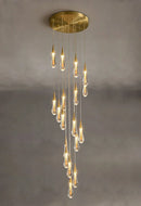GobekUsa Luxurious Gold Crystal Chandelier for Staircase