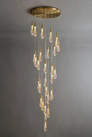 GobekUsa Luxurious Gold Crystal Chandelier for Staircase