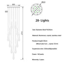 GobekUsa Luxurious Gold Crystal Chandelier for Staircase