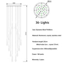 GobekUsa Luxurious Gold Crystal Chandelier for Staircase