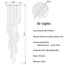 GobekUsa Luxurious Gold Crystal Chandelier for Staircase