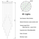 GobekUsa Luxurious Gold Crystal Chandelier for Staircase