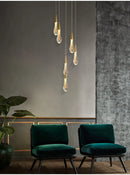 GobekUsa Luxurious Gold Crystal Chandelier for Staircase