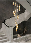 GobekUsa Luxurious Gold Crystal Chandelier for Staircase