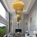 GobekUsa Gold/Silver Aluminum Chain Chandelier - Luxurious Living Room Hall Hotel Decoration